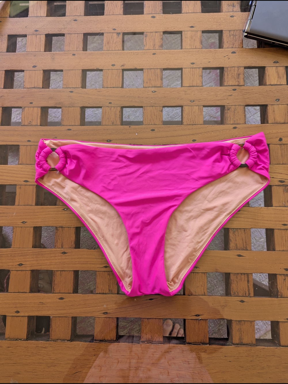 J Crew Hot Pink Ring Bikini Bottom